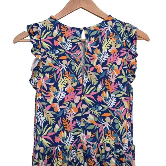 Women's - LOFT Beach Floral Ruffle Sleeve Maxi Dress, Size Small - Picture 10 of 10